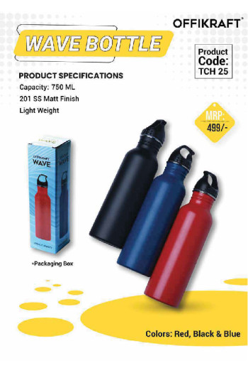 Offikraft Wave Bottle - Blue 